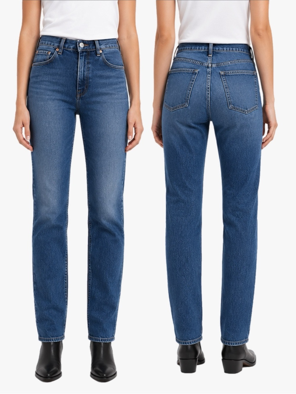 Gap Denim 90s Straight Jeans Medium Wash High Rise Women’s Size 8 29